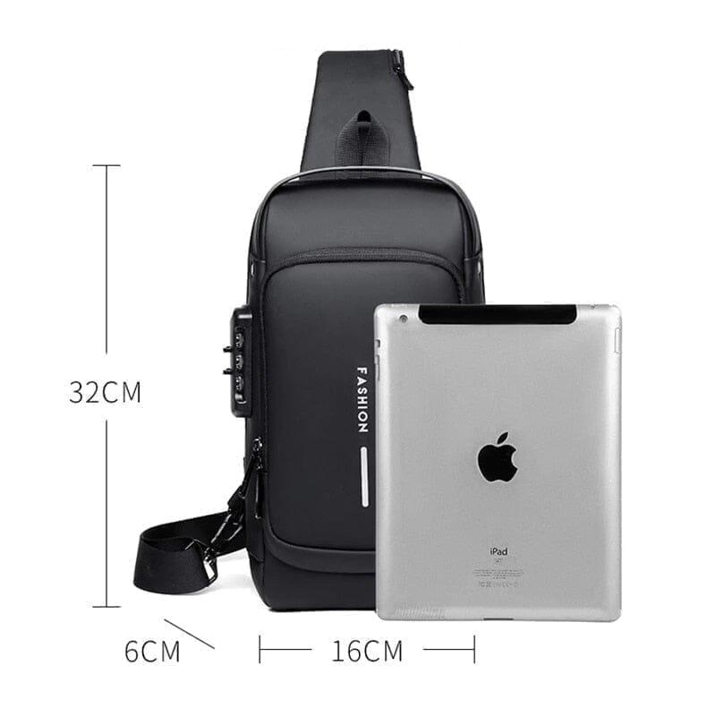 Bolsa Slim Bag™ - Mochila Anti-Furto com Senha USB - luxo br